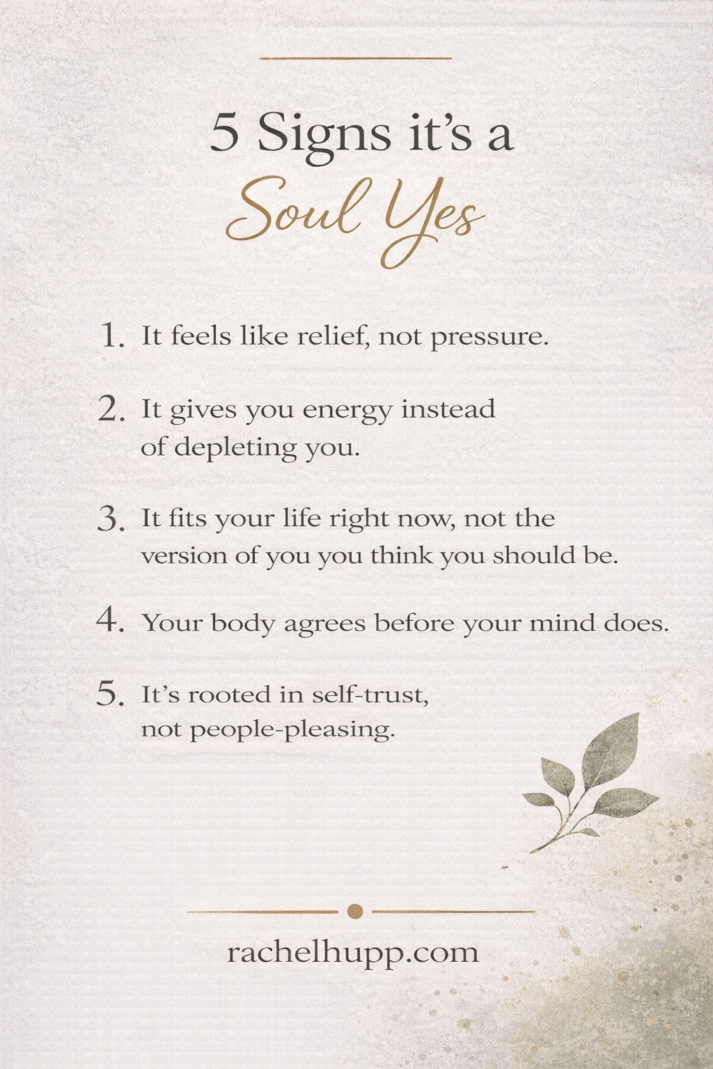 5 Ways to Know When Your Soul Says Yes